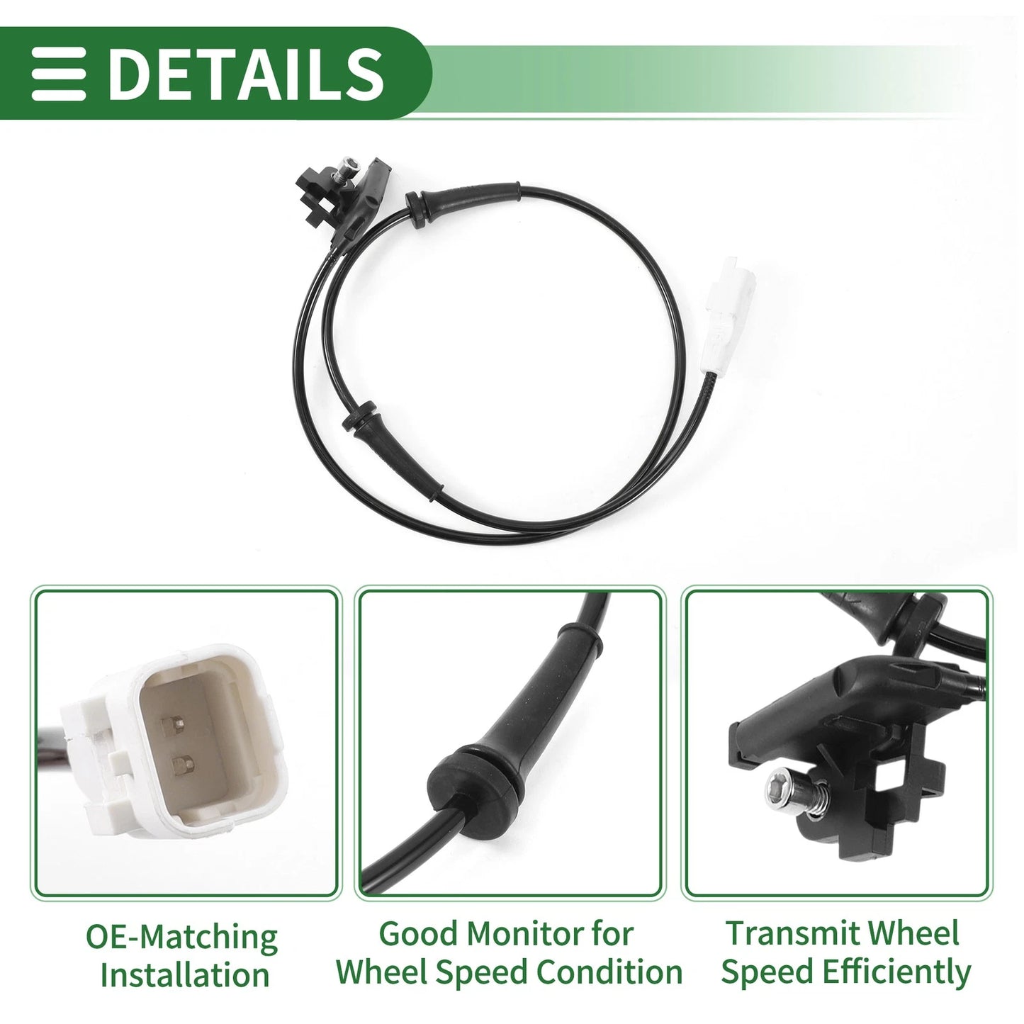 ABS Wheel Speed Sensor for PEUGEOT 307 (2001-2008)