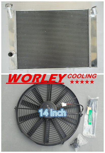 Aluminum Radiator & Fan for Holden Commodore VB VC VH VK V8 (1979-1986)