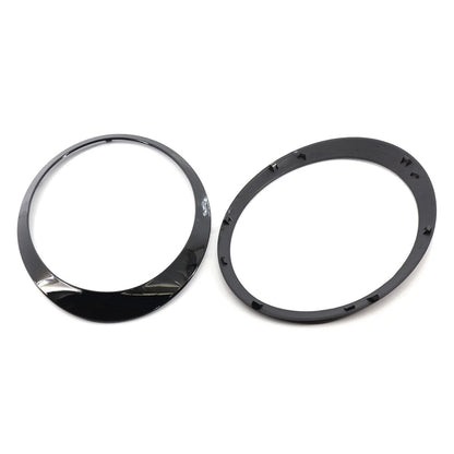 Glossy Black Headlight Trim Rings for Mini Cooper R55 R56 R57 R58 R59 (2007-2015)