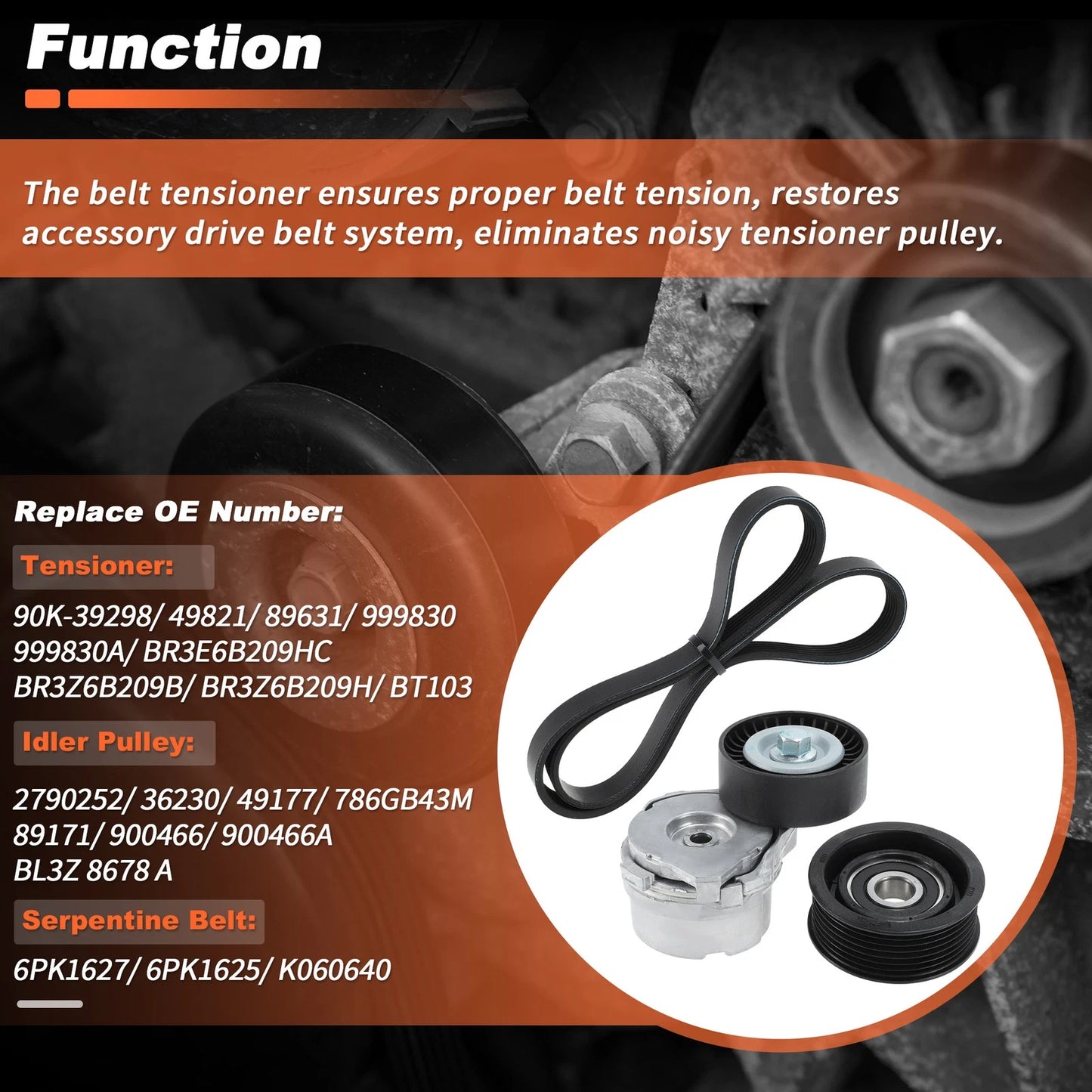 Serpentine Belt Drive Tensioner for Ford F150 Lobo (2004-2008)