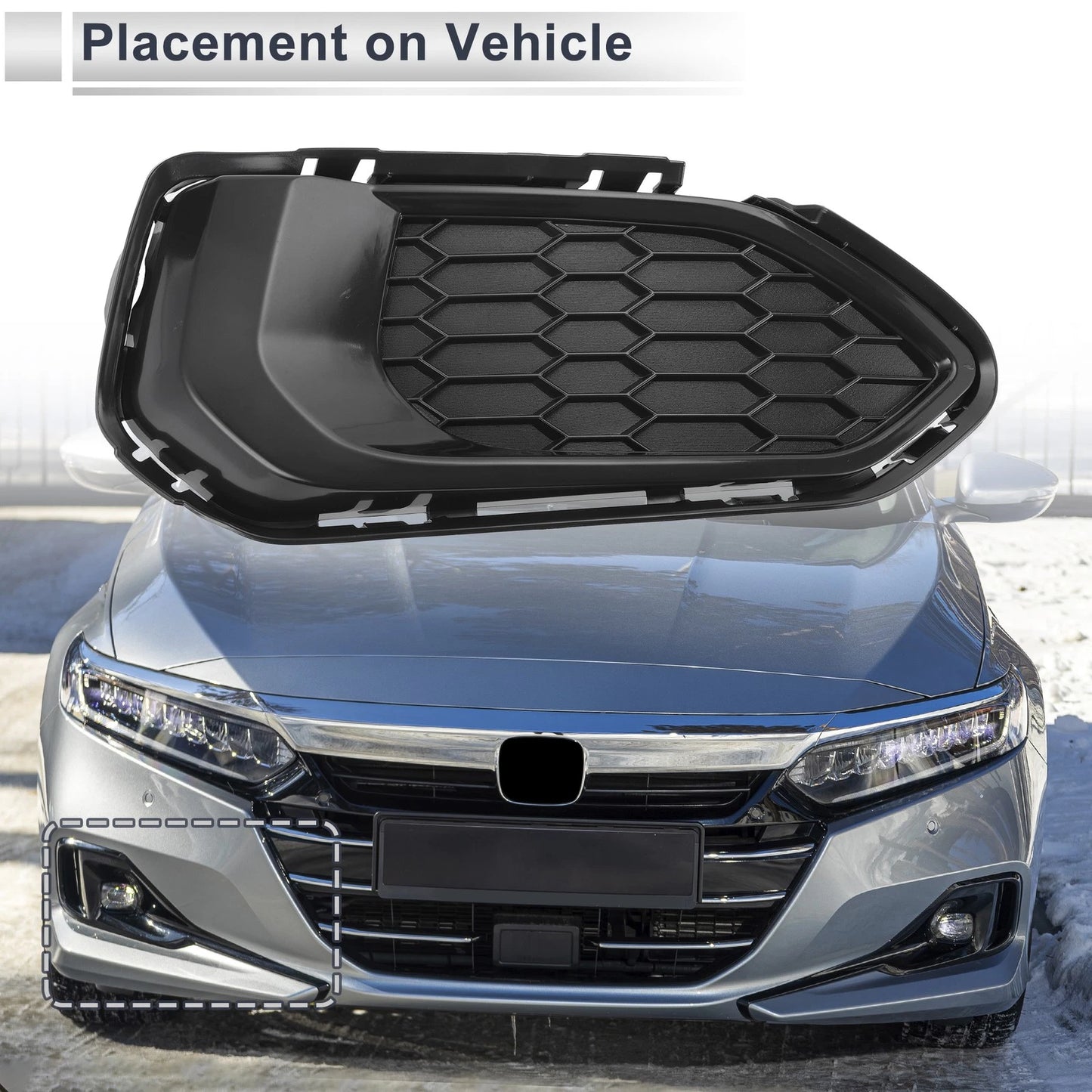 Right Front Fog Light Grill for Honda Fit (2018)