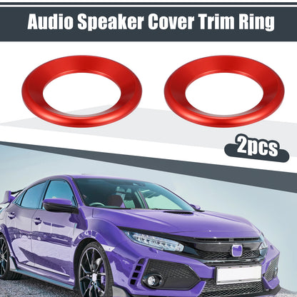 2 x Red Door Audio Speaker Ring Covers for Honda Civic (2016-2021)
