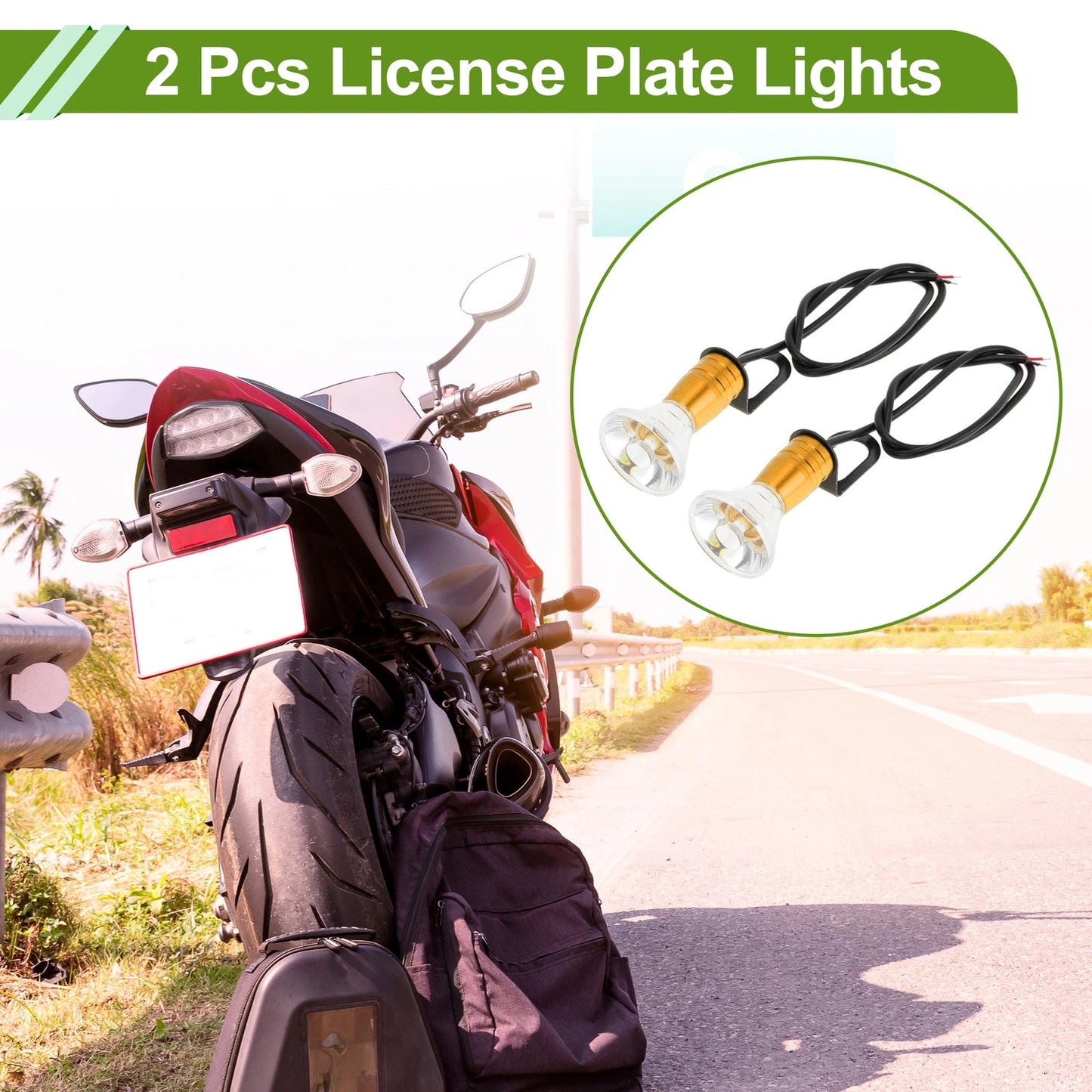 License Plate Light / 2 x / Tag Lamp for Car Motorcycle