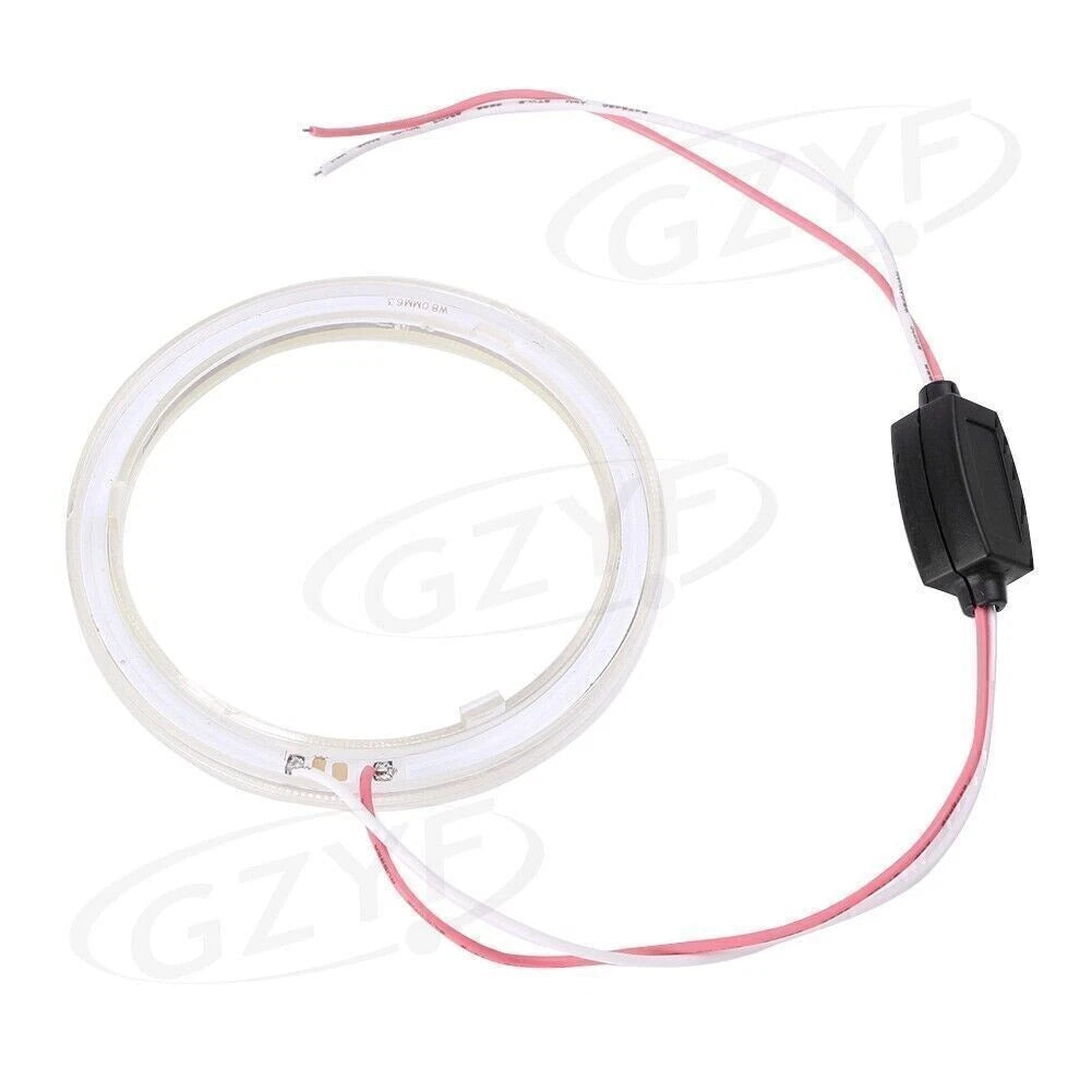 80mm 12V-24V Angel Eyes COB Halo Ring LED Headlight Bulbs for Car
