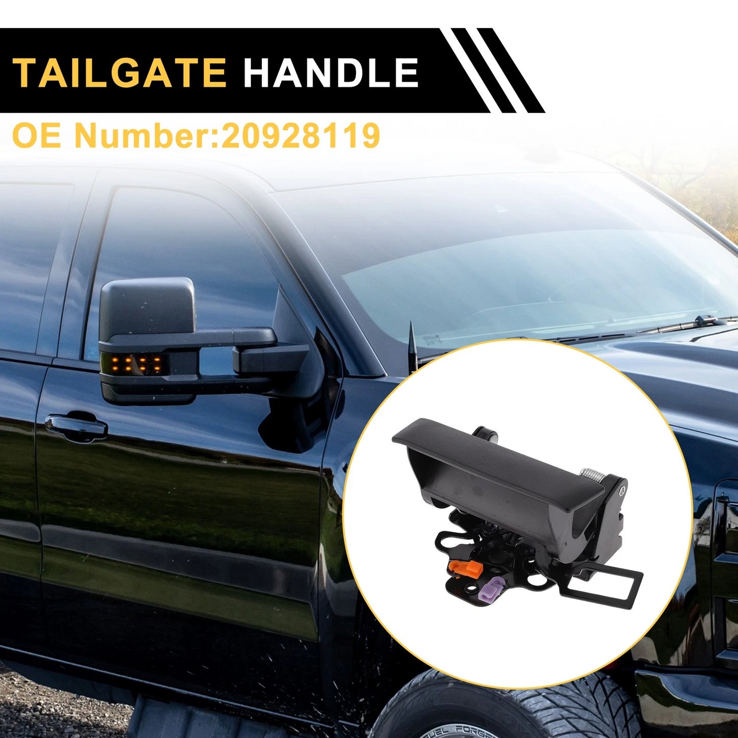 Liftgate Latch Tailgate Handle for Chevrolet Silverado 1500 (2007-2013)