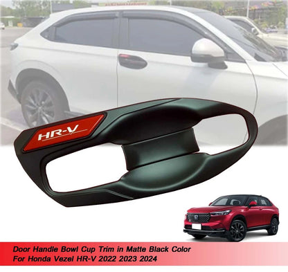 Matte Black Door Handle Bowl for Honda Vezel HR-V (2022-2024)