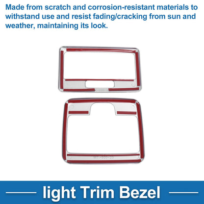 Front Row Light Trim Bezel for Suzuki Spacia Custom (2017-2024) Silver