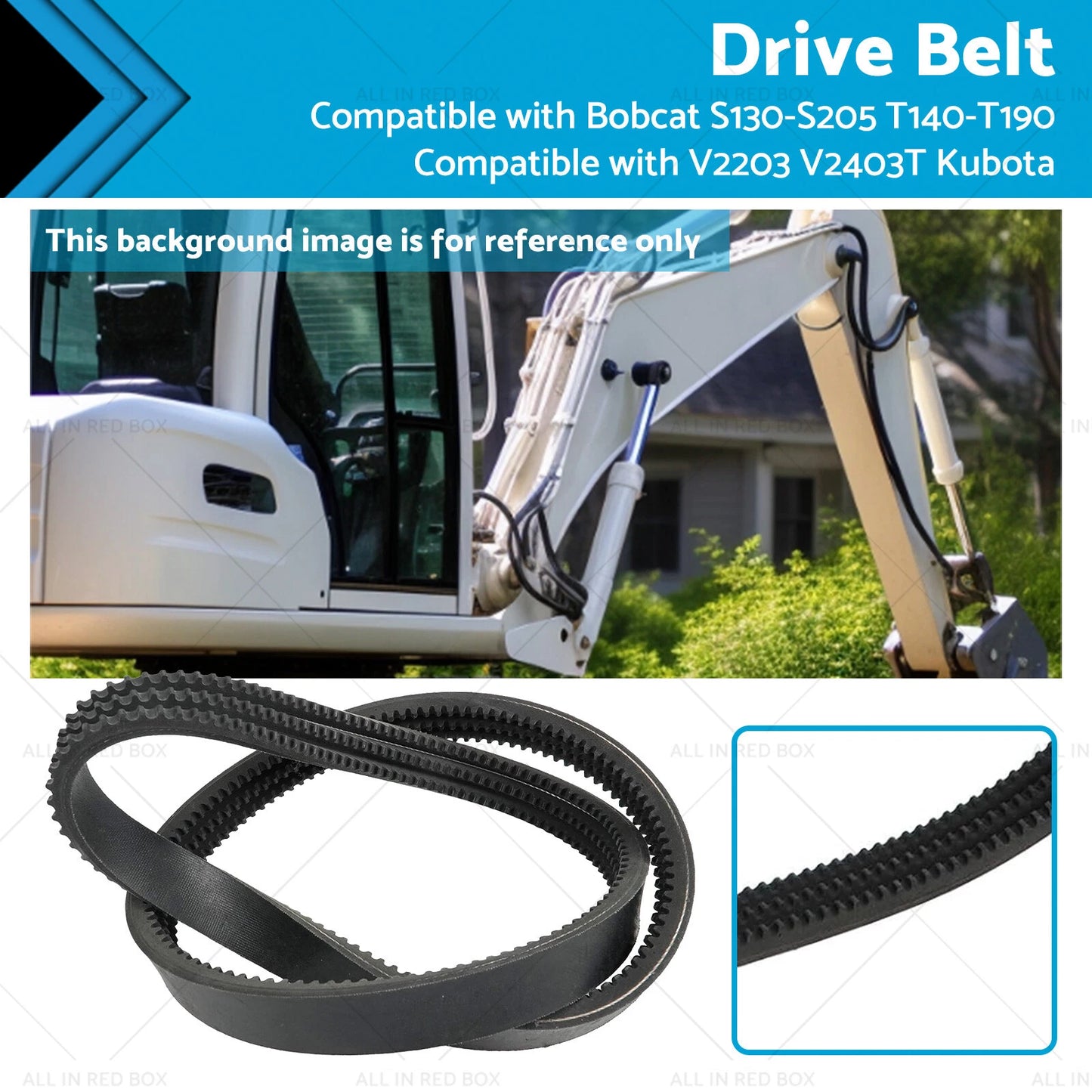 Drive Belt for Bobcat S130 S205 T140 T190 V2203 V2403T