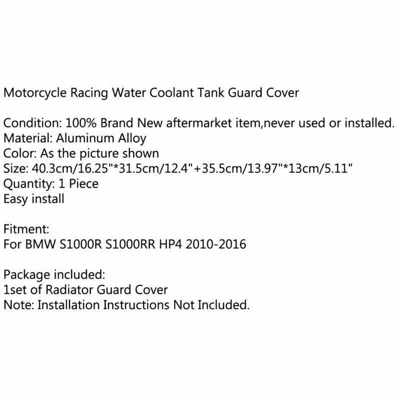 Radiator Guard for BMW S1000R S1000RR HP4 (2010-2023)