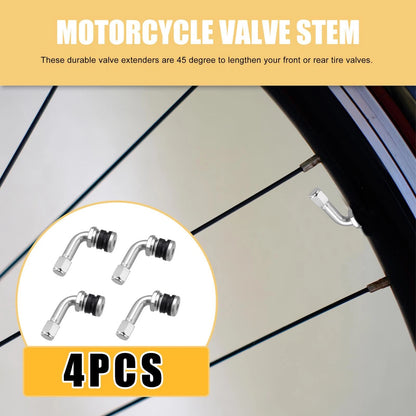 4pcs 90 Degree Tyre Valve Stem Extension Extenders for Motorcycle