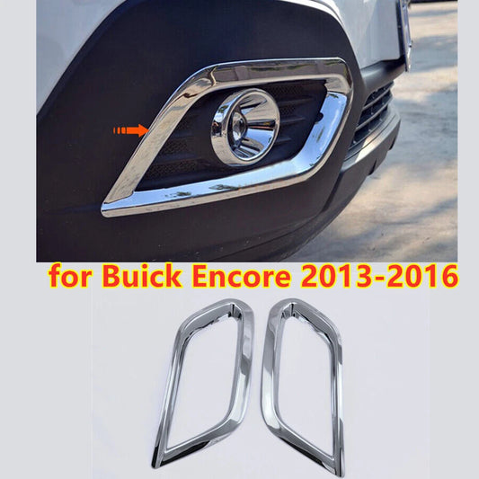 2 x ABS Chrome Front Fog Light Cover Trim Decor for Buick Encore (2013–2016)