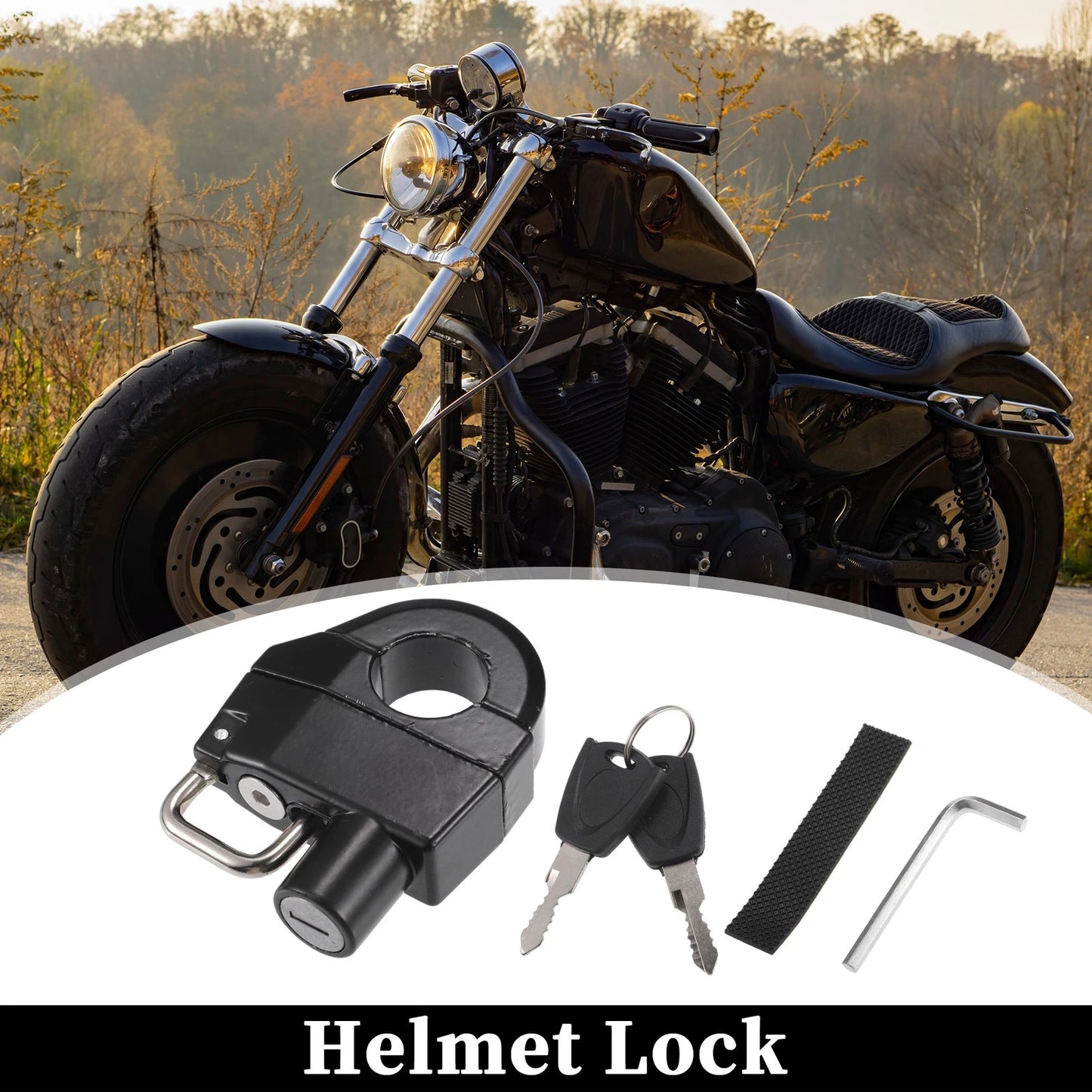Set 1 x Helmet Lock Cable for Universal Mini Motorcycle Anti-Theft Locks