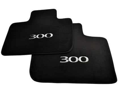 Floor Mats for Chrysler 300C 2011 - Black Tailored Carpets with 300 Emblem Set
