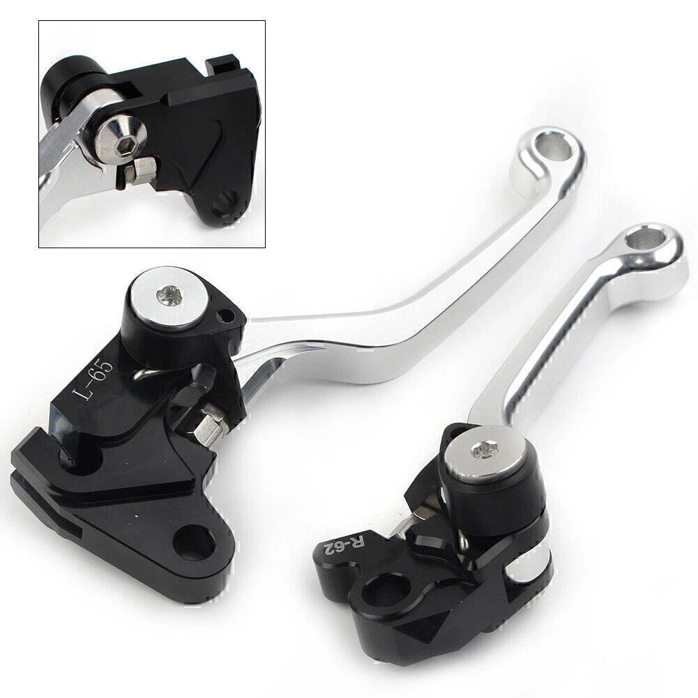Silver Pivot Brake Clutch Levers for YAMAHA WR 250F WR 450F (2001-2016)