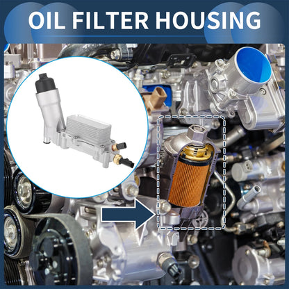 Oil Cooler Filter Housing Set with Gaskets for Chrysler 200 (2011-2017)