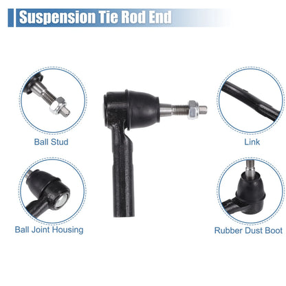4 x Front Inner Outer Tie Rod End Links Kit for Chevrolet Camaro