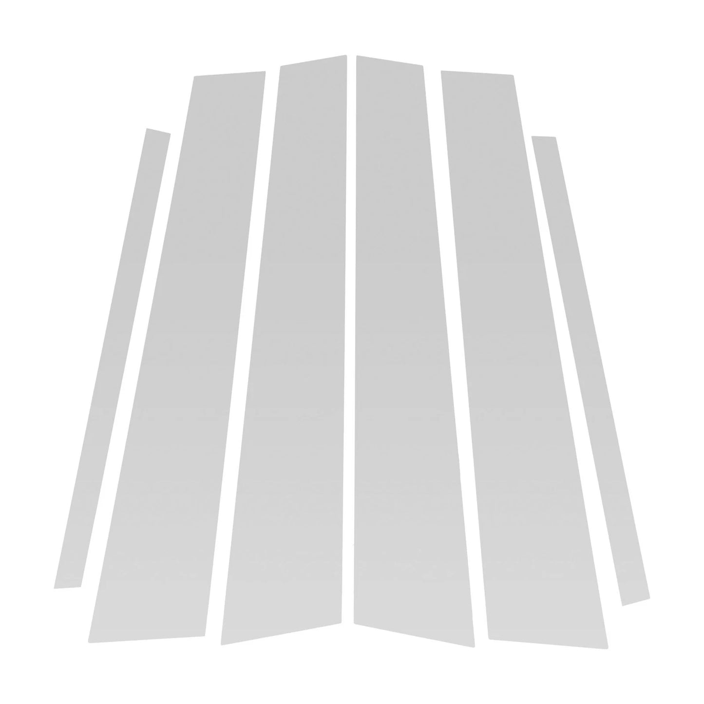 6 x Door Pillar Window Trim for Infiniti G35 4-Door (2007-2015) Silver Tone