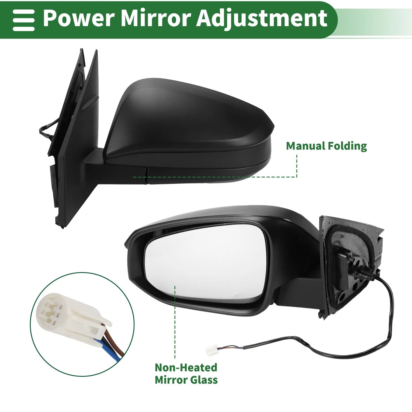 Left Side Door Mirror Replacement for Toyota RAV4 (2013–2015)