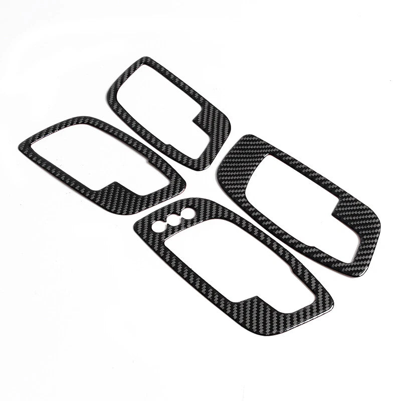 4 x Carbon Fiber Interior Door Handle Covers for Dodge Charger (2015-2022)