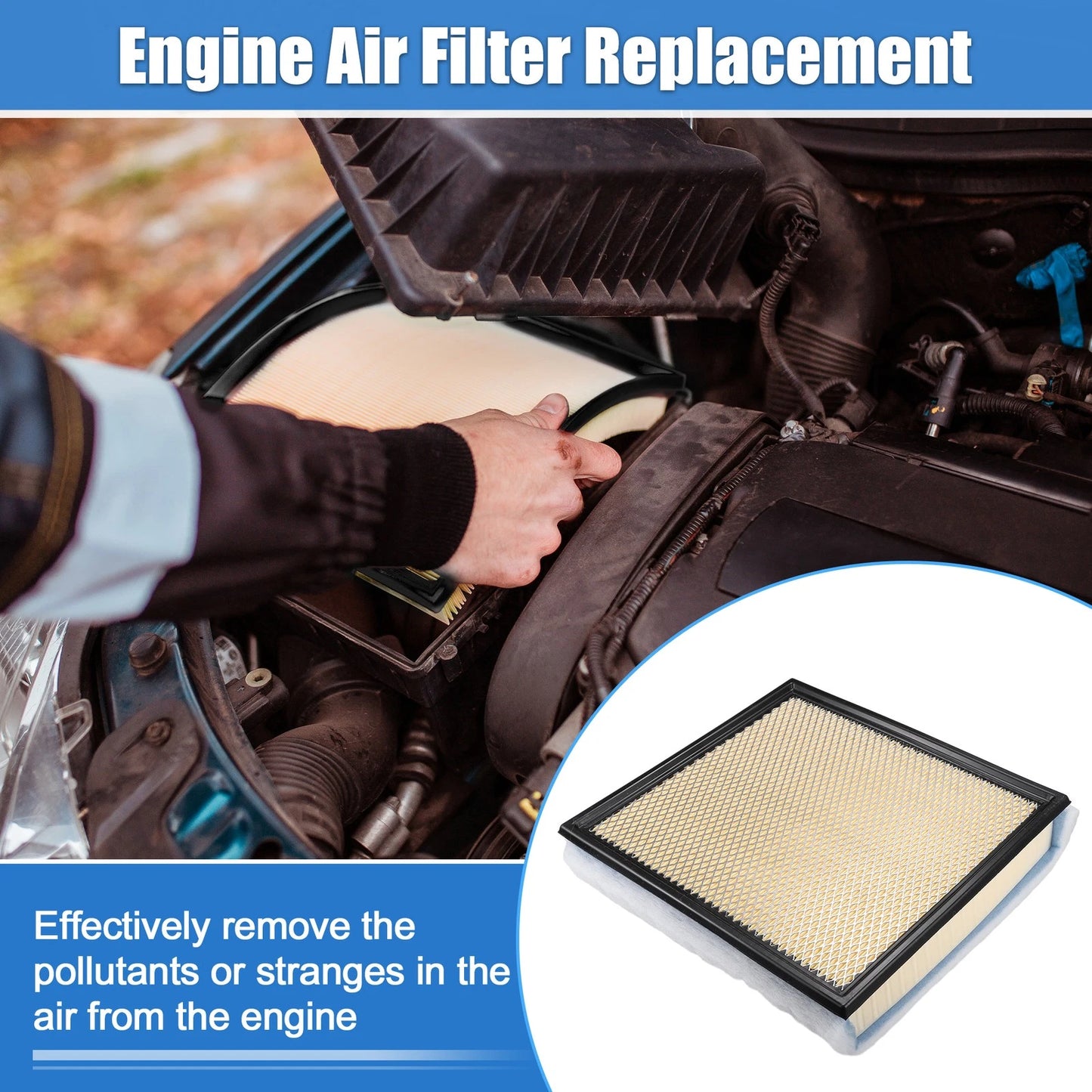 Engine Air Filter for Ford F250 F350 F450 F550 Powerstroke (2020-2022)
