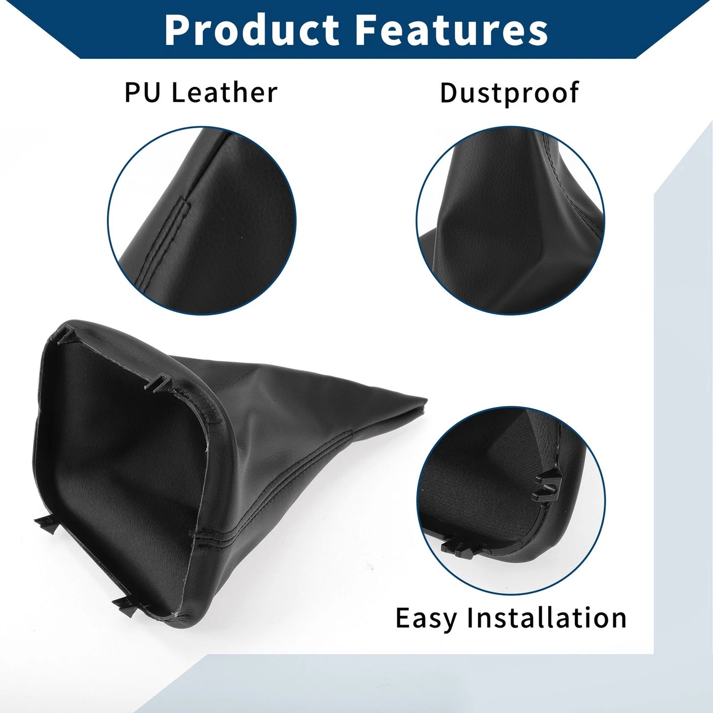 1 x Gear Shift Stick Gaiter Black Leather for BMW E39 (1995 - 2004)