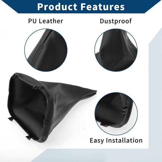1 x Gear Shift Stick Gaiter Black Leather for BMW E39 (1995 - 2004)