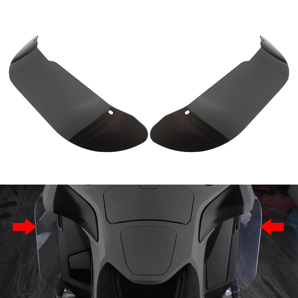 Black Front Windshield Side Spoiler for Honda GL1800 (2018-2024)