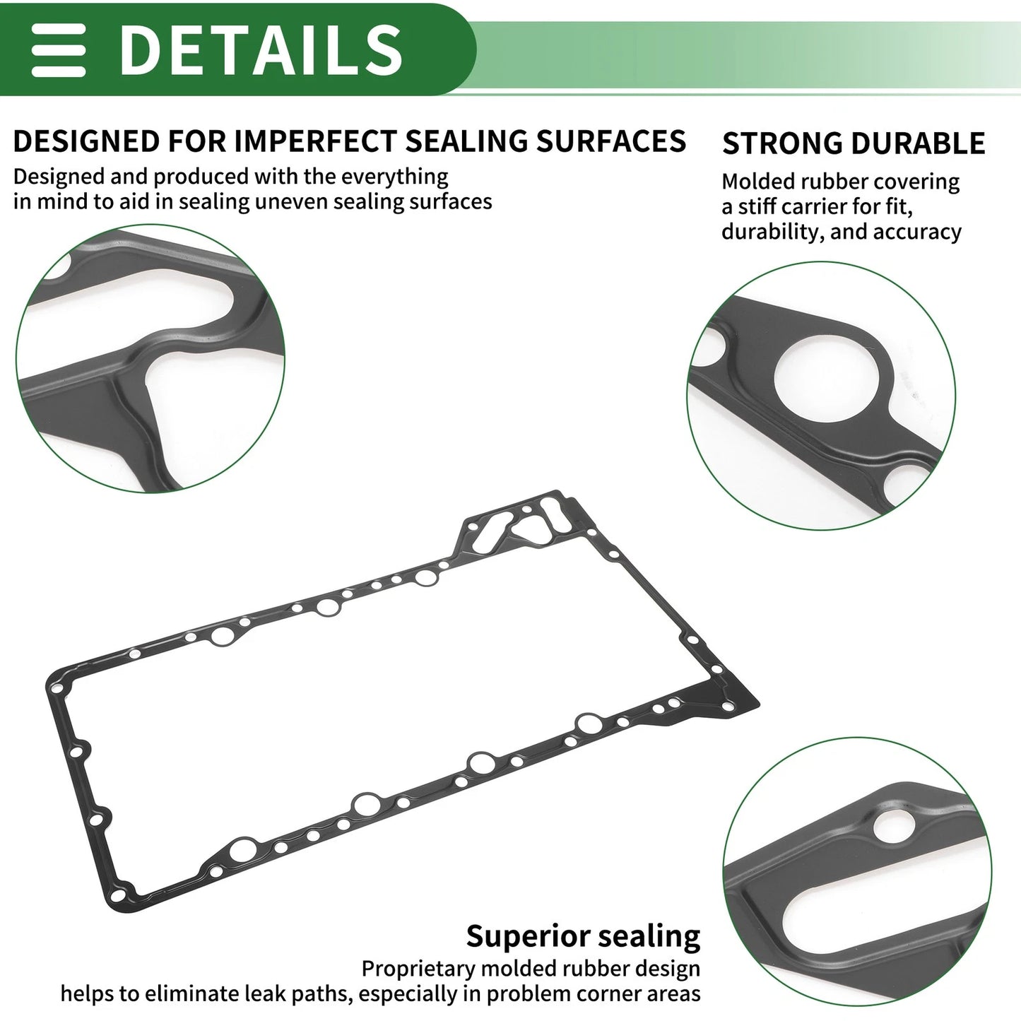 Oil Pan Gasket for BMW 550i and BMW 650i (2011-2016 and 2012-2018)