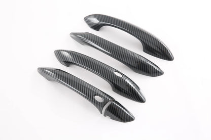 Carbon Fiber Door Handle Keyless Cover Trim for 2022 Hyundai Tucson 5 x pcs