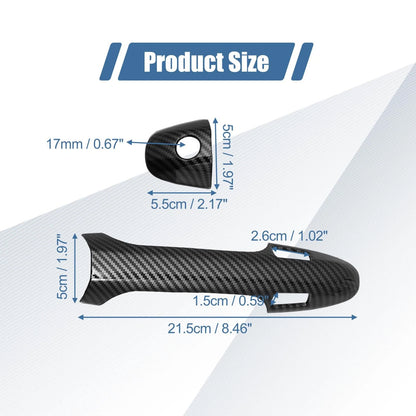 8 x Carbon Fiber Door Handle Covers for Toyota Tacoma (2016-2021) Black