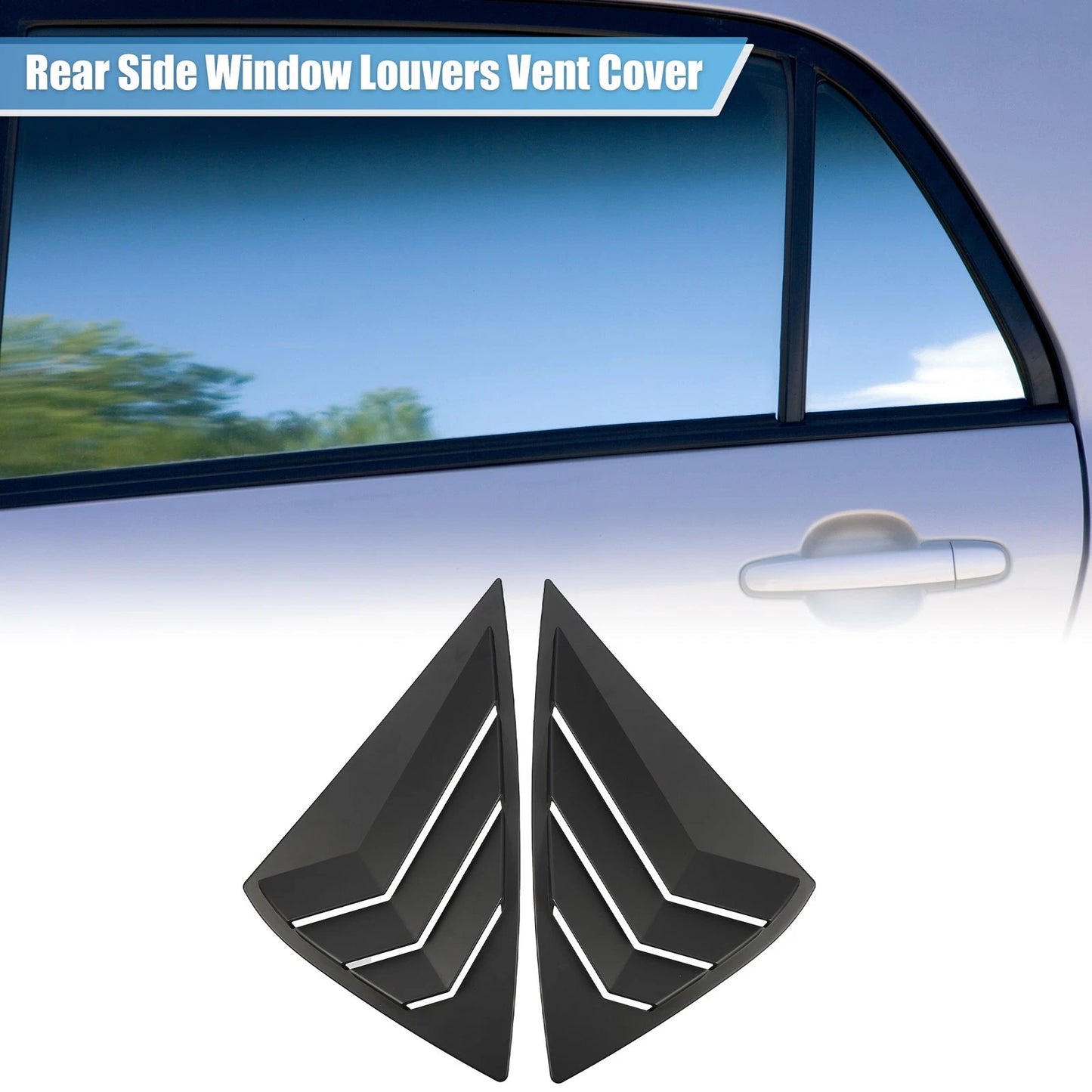 Rear Side Window Louvers Vent Covers for Nissan Sentra (2013-2019)