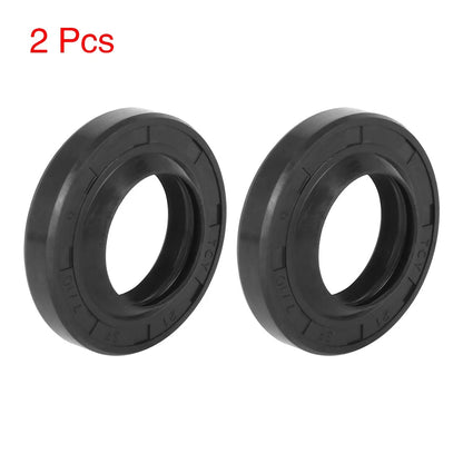 Front Wheel Hub Seal / 2 x 21mm x 37mm x 7mm Black Rubber / for CG125