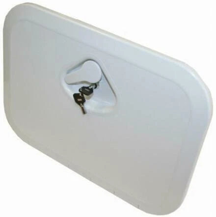 Access Hatch Caravan Boat Marine White 375mm x 275mm with Lock