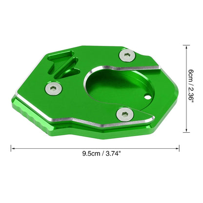 CNC Side Stand Extension Pad Green for Kawasaki Z900RS (2017–2019)