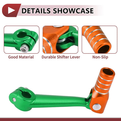 Folding Motorcycle Gear Shift Lever for Bosuer M5 Green/Orange/Silver Tone