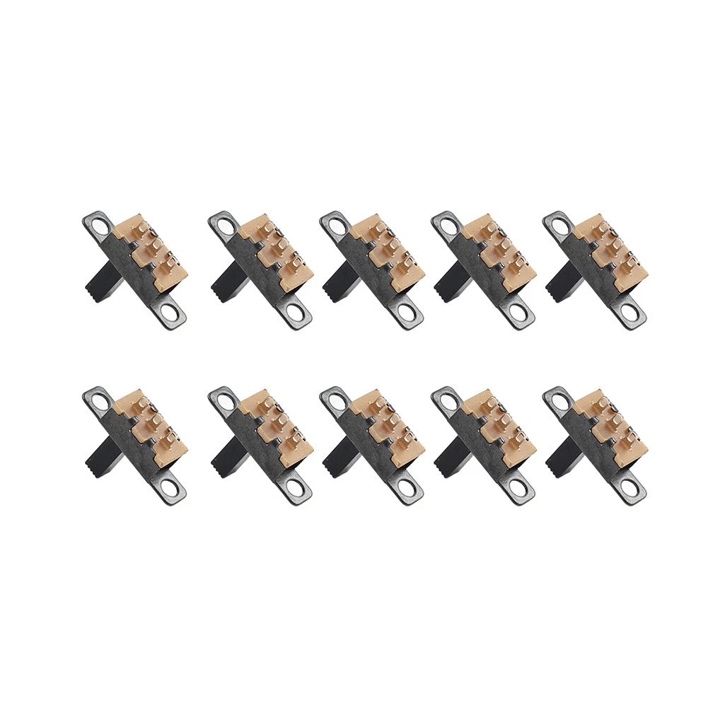 10 x Mini Vertical Slide Switch for PCB Panel - 2 Position On/Off SPDT