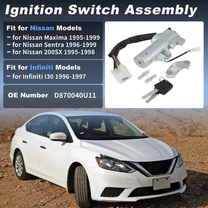 Ignition Lock Cylinder w/ 2 Keys for Nissan Maxima (1995-1999)