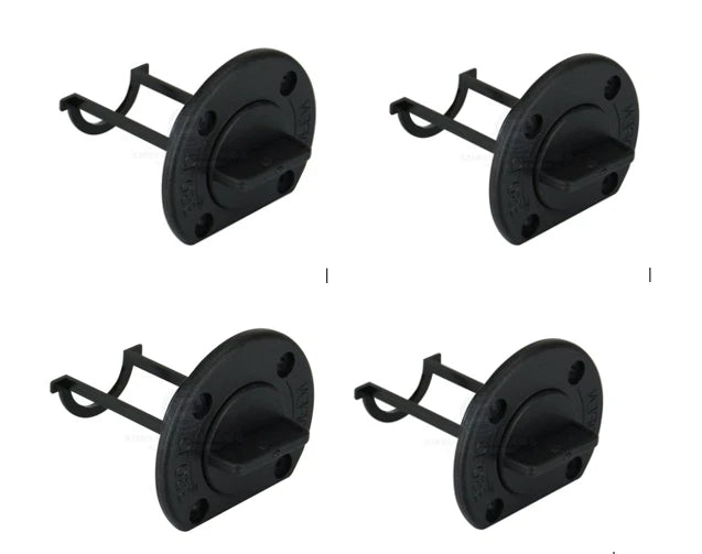Boat Bungs Cut Off Base Black 30mm x 4 for All Models with O Ring Seal
