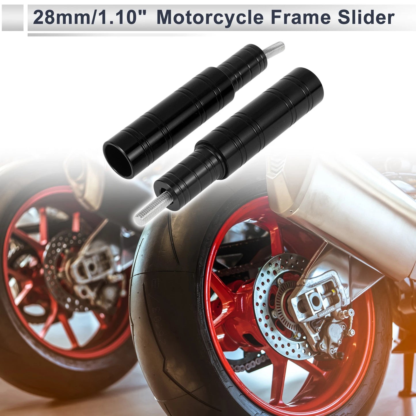 Bolt 10.5mm Aluminum Alloy Motorcycle Slider Frame 2 x Set