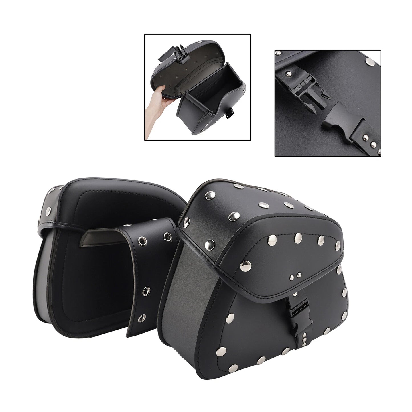 22L Universal Black Side Bag for Motorcycles (2020-2023)