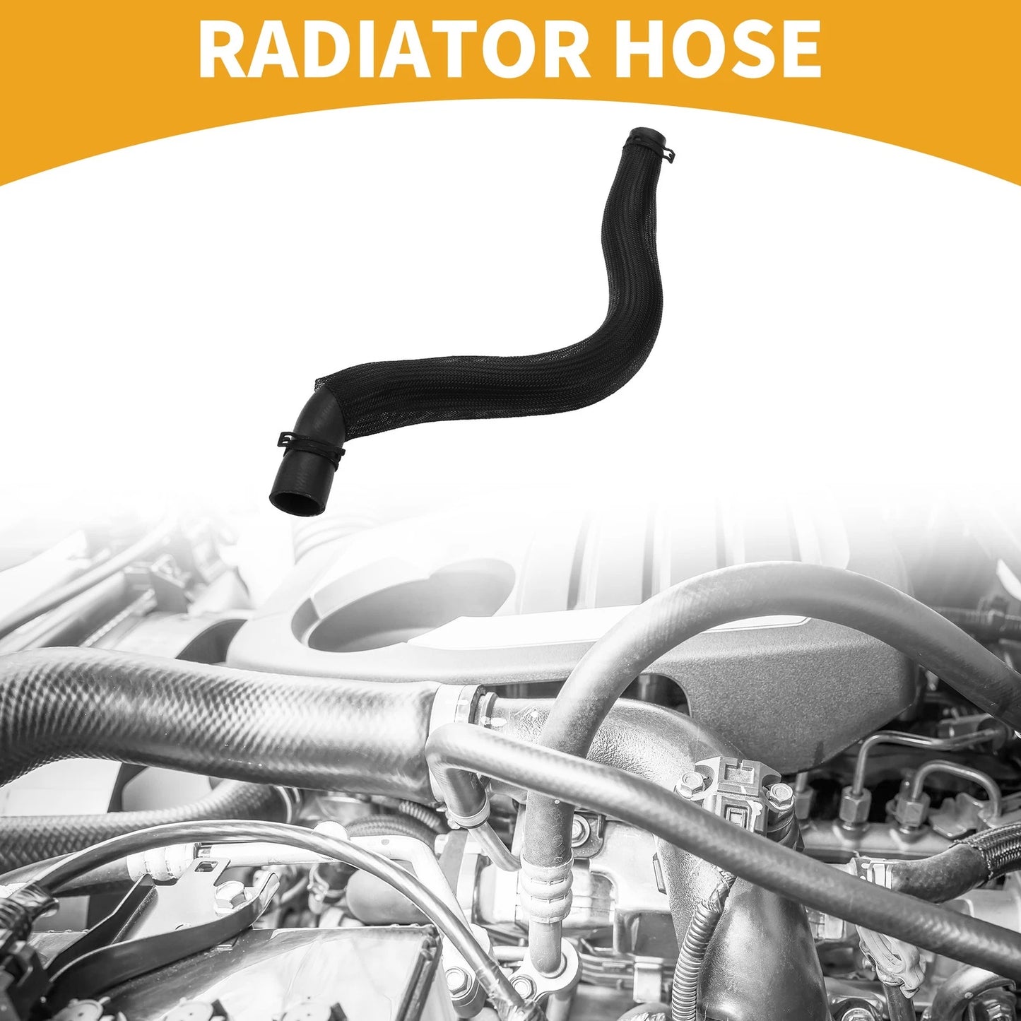 Radiator Hose for Ford Mondeo 2014-2024 Rubber Black