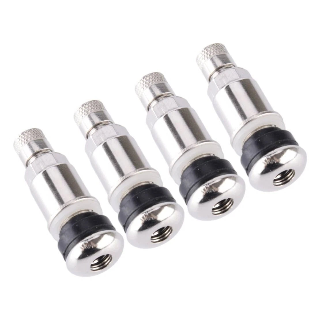 4pcs Stainless Steel Tire Valve Stems with Dust Caps for Car & Truck
