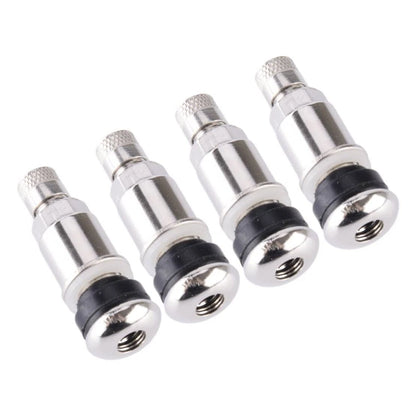 4pcs Stainless Steel Tire Valve Stems with Dust Caps for Car & Truck