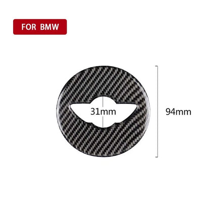 Dry Carbon Fiber Center Steering Wheel Cover Trim For Mini Cooper 2007-2013