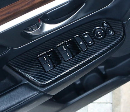 4 x Carbon Fiber Window Control Switch Trim for Honda CR-V (2017-2022)