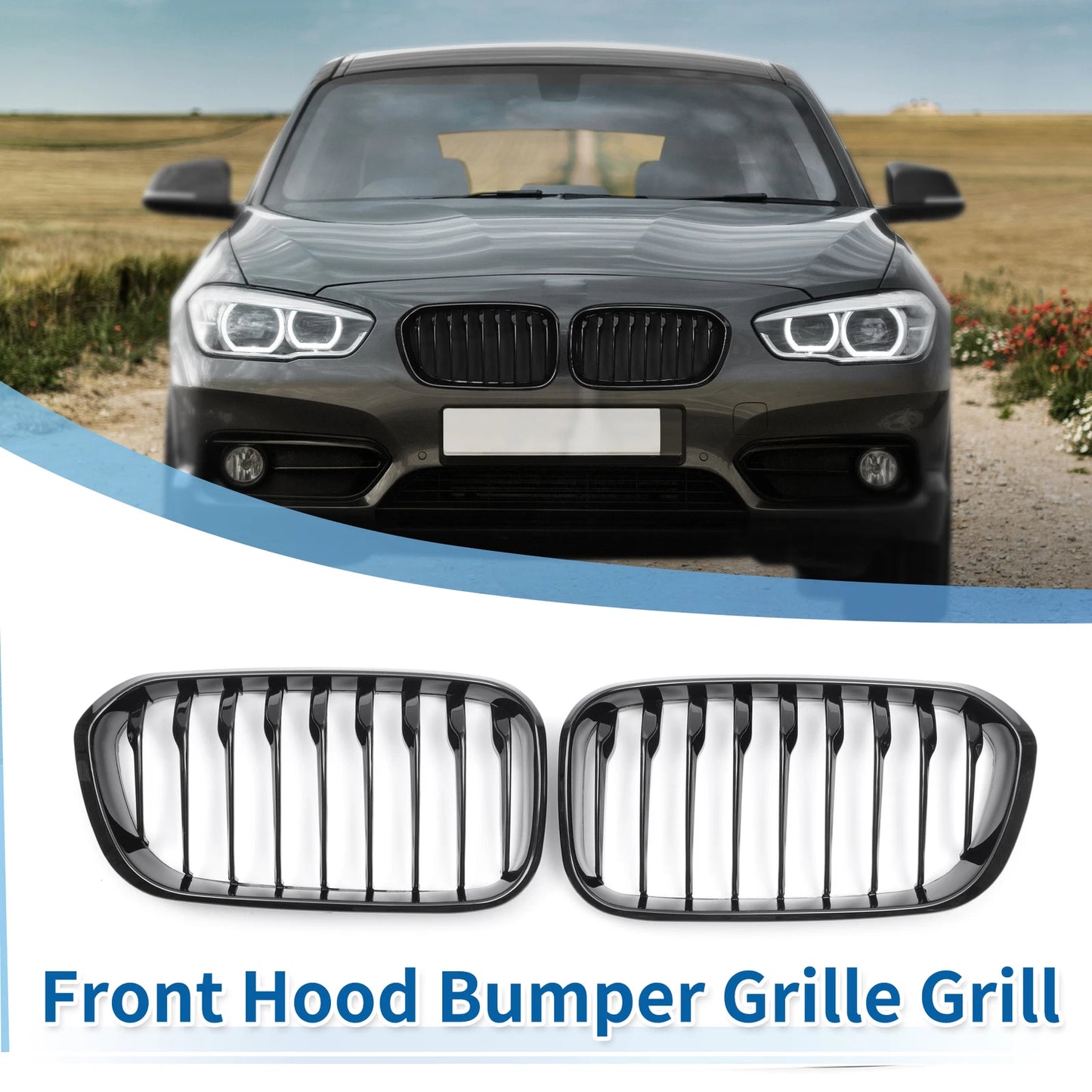 Front Upper Bumper Grille for BMW 1 Series F20 (2015-2018)