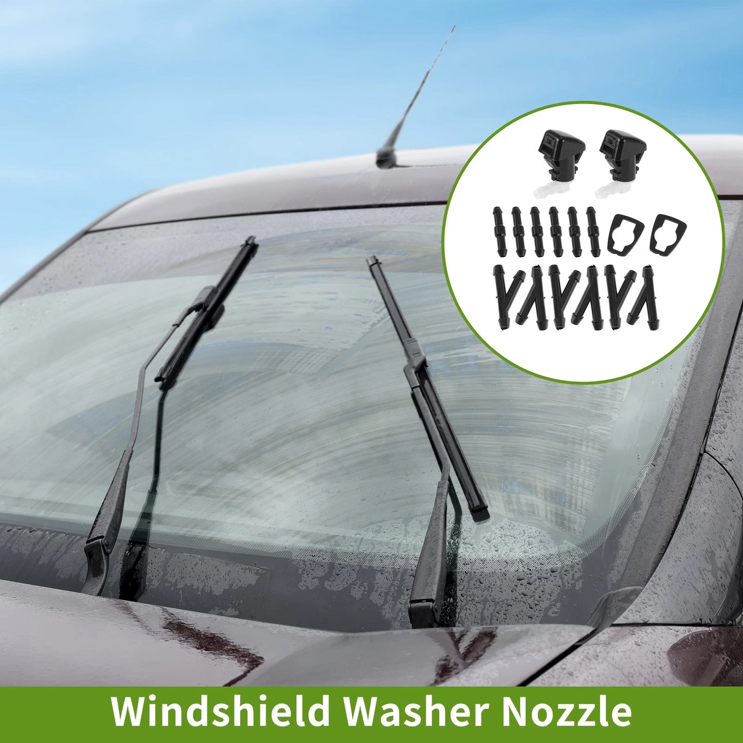 Windshield Washer Nozzle & Hose Connector for Ford (2013-2019)