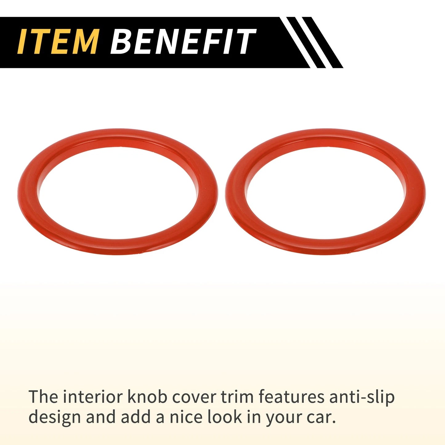 AC Vent Dashboard Decoration Rings for Toyota Tundra (2014-2021) - 4 Pcs Orange