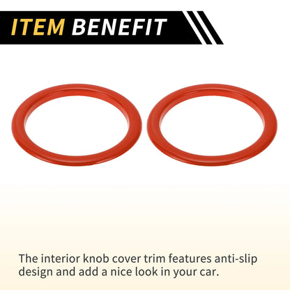 AC Vent Dashboard Decoration Rings for Toyota Tundra (2014-2021) - 4 Pcs Orange