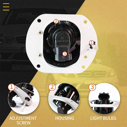 2 x Front Fog Light Driving Lamps with Bulbs for Benz W204 W251 W164 (2008-2015)
